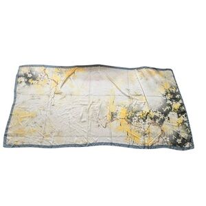 Silk botanical cherry blossom floral scarf shawl wrap